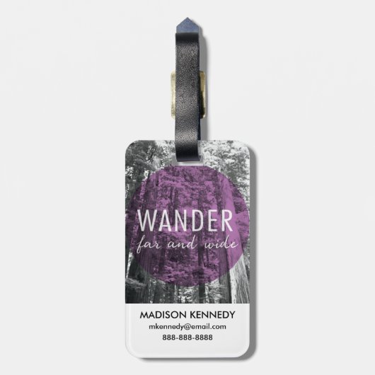 In de Bossen | Andere wijde en brede prijsopgave Bagagelabel (Achterkant verticaal)