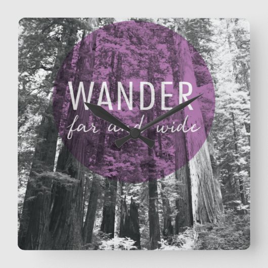 In de Bossen | Andere wijde en brede prijsopgave Vierkante Klok (Voorkant)