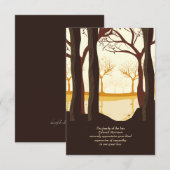 In de Bossen Bereavement vind je een creditcard Bedankkaart (Voorkant / Achterkant)