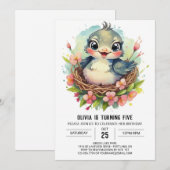 In de Bossen Colibri Bird Birthday Kaart (Voorkant / Achterkant)