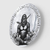 In de Bossen ga ik wandklok "Sasquatch" (Hoek)