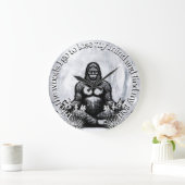 In de Bossen ga ik wandklok "Sasquatch" (Huis)