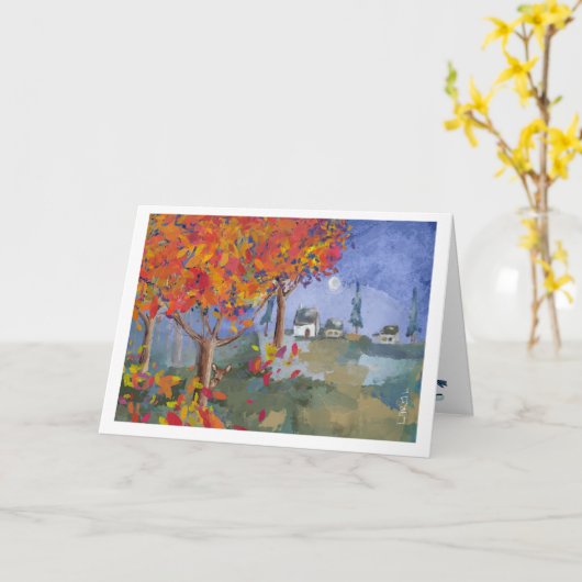 In de Bossen - Gevouwen Wenskaart Kaart (Gele Bloem)