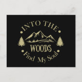 In de bossen grappig wandelen gezegde feestdagenkaart (Voorkant)