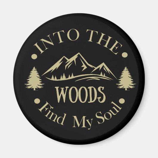 In de bossen grappig wandelen gezegde magneet (Voorkant)