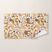 In de bossen/Herfstherten op gebroken wit Bad Handdoek (Handdoek)