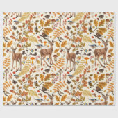 In de bossen/Herfstherten op gebroken wit Cadeaupapier (Vlak)