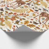 In de bossen/Herfstherten op gebroken wit Cadeaupapier (Hoek)