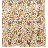 In de bossen/Herfstherten op gebroken wit Douchegordijn (Voorkant)