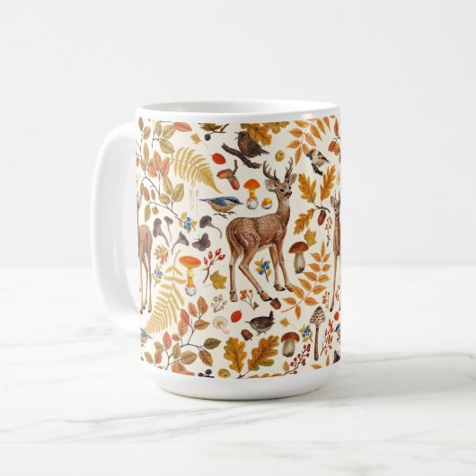 In de bossen/Herfstherten op gebroken wit Koffiemok (Voorkant links)