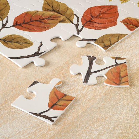 In de bossen/Herfstherten op gebroken wit Legpuzzel (Zijkant)