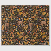 In de bossen / Herfstherten op zwart Cadeaupapier (Vlak)