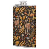 In de bossen / Herfstherten op zwart Heupfles (Links)