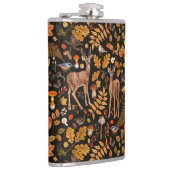 In de bossen / Herfstherten op zwart Heupfles (Rechts)