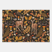 In de bossen / Herfstherten op zwart Inpakpapier Vel (Voorkant 3)