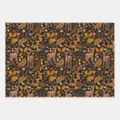 In de bossen / Herfstherten op zwart Inpakpapier Vel (Voorkant)