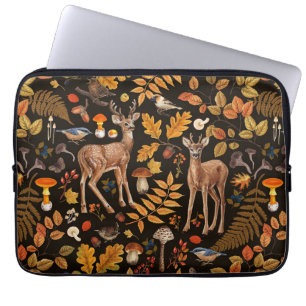 In de bossen / Herfstherten op zwart Laptop Sleeve