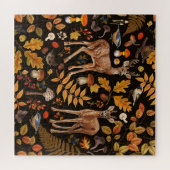 In de bossen / Herfstherten op zwart Legpuzzel (Horizontaal)