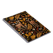 In de bossen / Herfstherten op zwart Notitieboek (Rechterzijde)