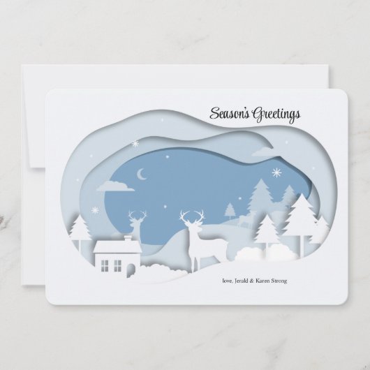 In de Bossen Holiday Greeting Kaart (Voorkant)