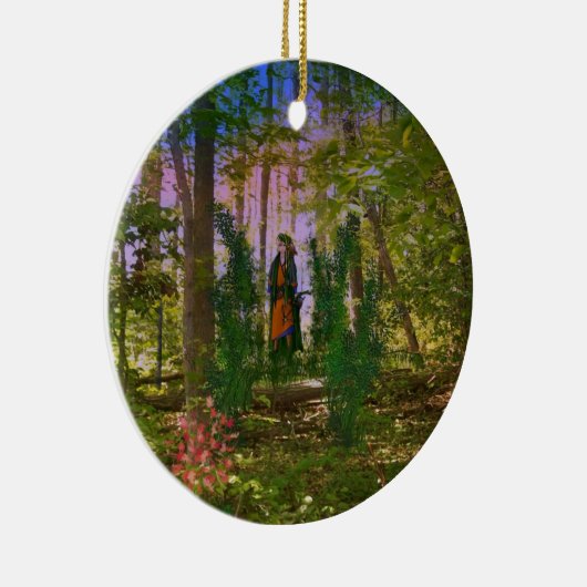 In de bossen keramisch ornament (Rechts)