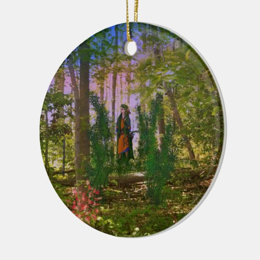 In de bossen keramisch ornament (Links)