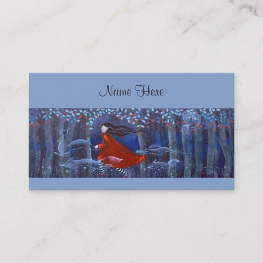 In de Bossen met dierlijk kruid. Visitekaartje (Voorkant)