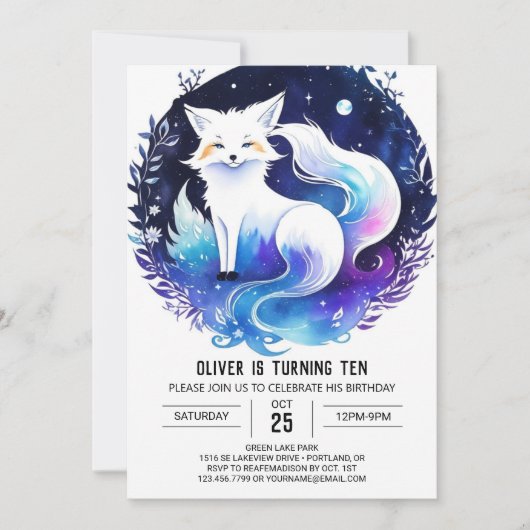 In de Bossen Red Fox Verjaardag Kaart (Voorkant)