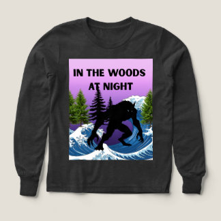In de bossen 's nachts kids shirt met lange mouwen