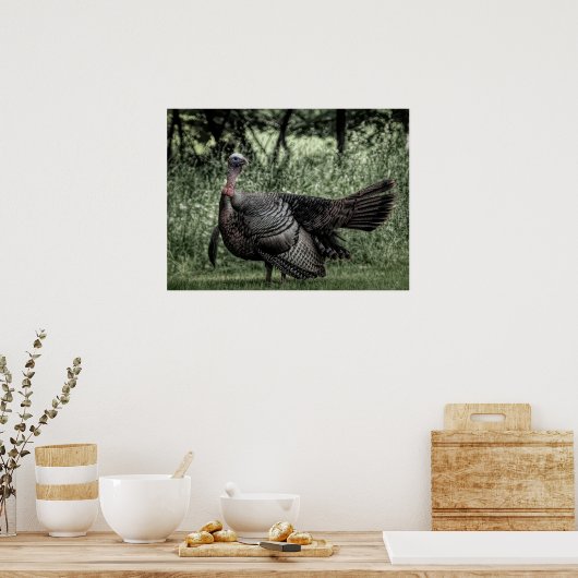 In de Bossen: Sage Green B&W Poster (Keuken)