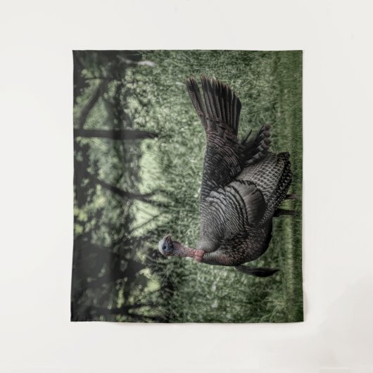 In de Bossen - Sage Green B&W Poster Wandkleed (Voorkant)