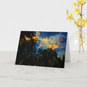 in de bossen van de nachtkaart kaart (Gele Bloem)