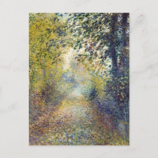 In de Bossen van Renoir, de Franse impressionistis Briefkaart (Voorkant)