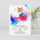 In de Bossen Vossen Verjaardagsfeestje Verrukking Kaart (Staand voorkant)