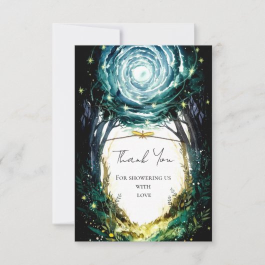 In de Bossen Woodland Baby shower Bedankkaart (Voorkant)