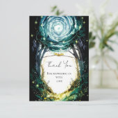 In de Bossen Woodland Baby shower Bedankkaart (Staand voorkant)