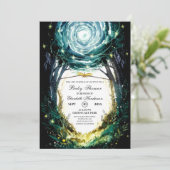 In de Bossen Woodland Baby shower Kaart (Staand voorkant)