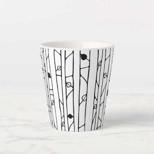 In de Bossen zwarte Latte Mok (Voorkant)