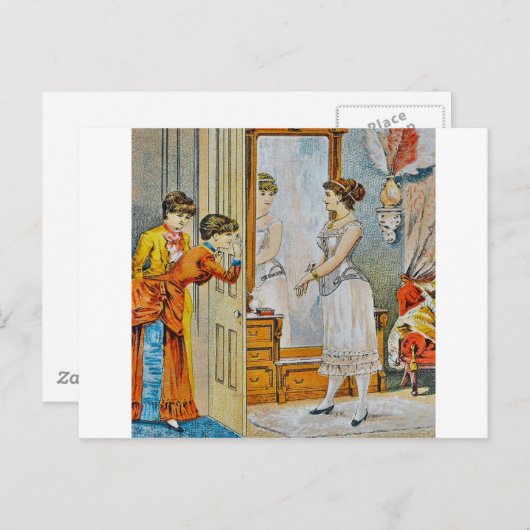 In de boudoir briefkaart (Voorkant / Achterkant)