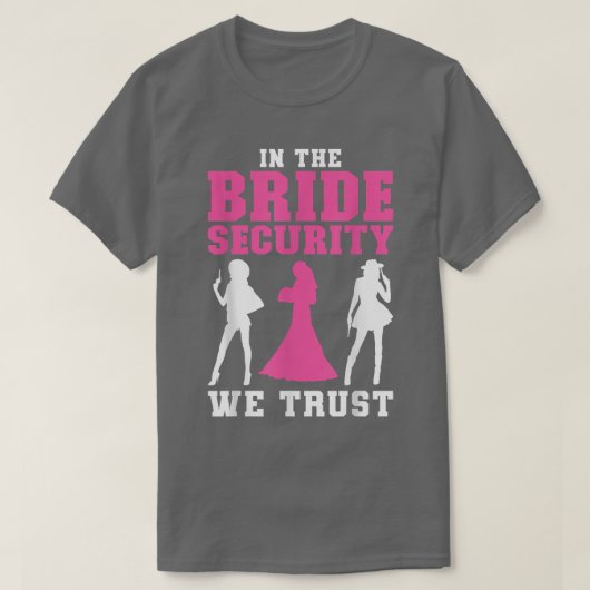 In de bride veiligheid vertrouwen we Wedding 341 T-shirt (Design voorkant)