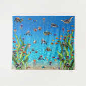 In de Bubbly Tank Foto achtergrond wandtapijt Wandkleed (Voorkant (horizontaal))