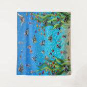 In de Bubbly Tank Foto achtergrond wandtapijt Wandkleed (Voorkant)