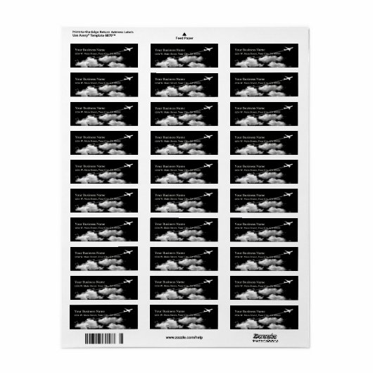 In de buurt van Sky High Altitude Airplane Contrai Etiket (Full Sheet)