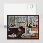 In de Café door Manet Edouard Briefkaart (Voorkant / Achterkant)