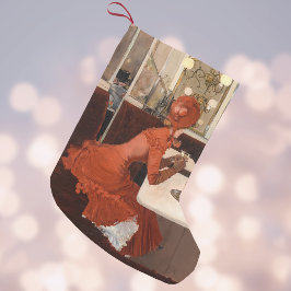 In de Cafe  Paris Scene door Fernand Lungren Kleine Kerstsok