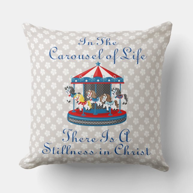 In de carrousel van Life Beige Eyelet Pillow Kussen (Voorkant)