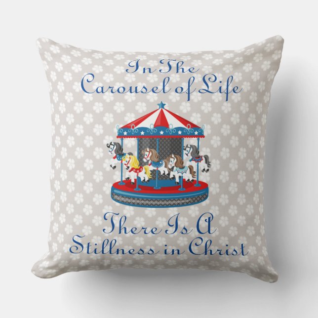 In de carrousel van Life Beige Eyelet Pillow Kussen (Voorkant)