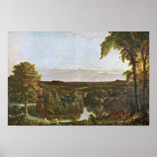 In de Catskills by Cole Thomas (Beste kwaliteit) Poster (Voorkant)