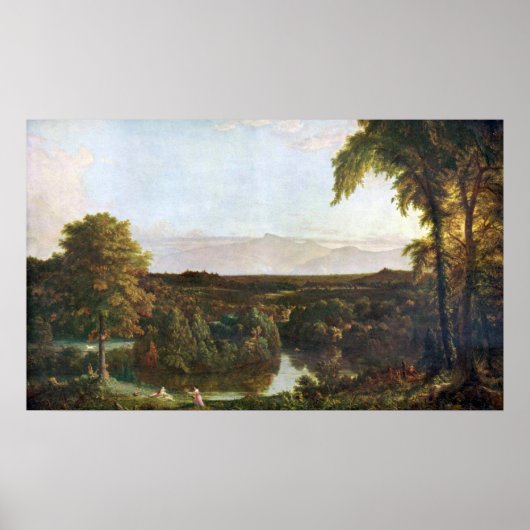 In de Catskills -Thomas Cole door de Frederick Chu Poster (Voorkant)