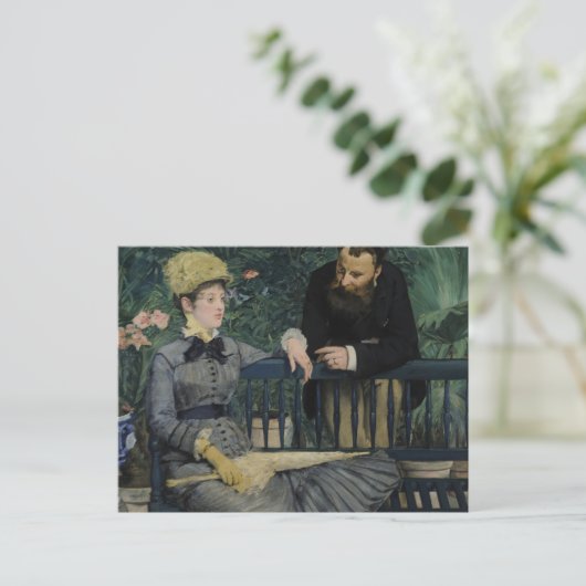 In de Conservatory - Édouard Manet (1879) Briefkaart (Staand voorkant)
